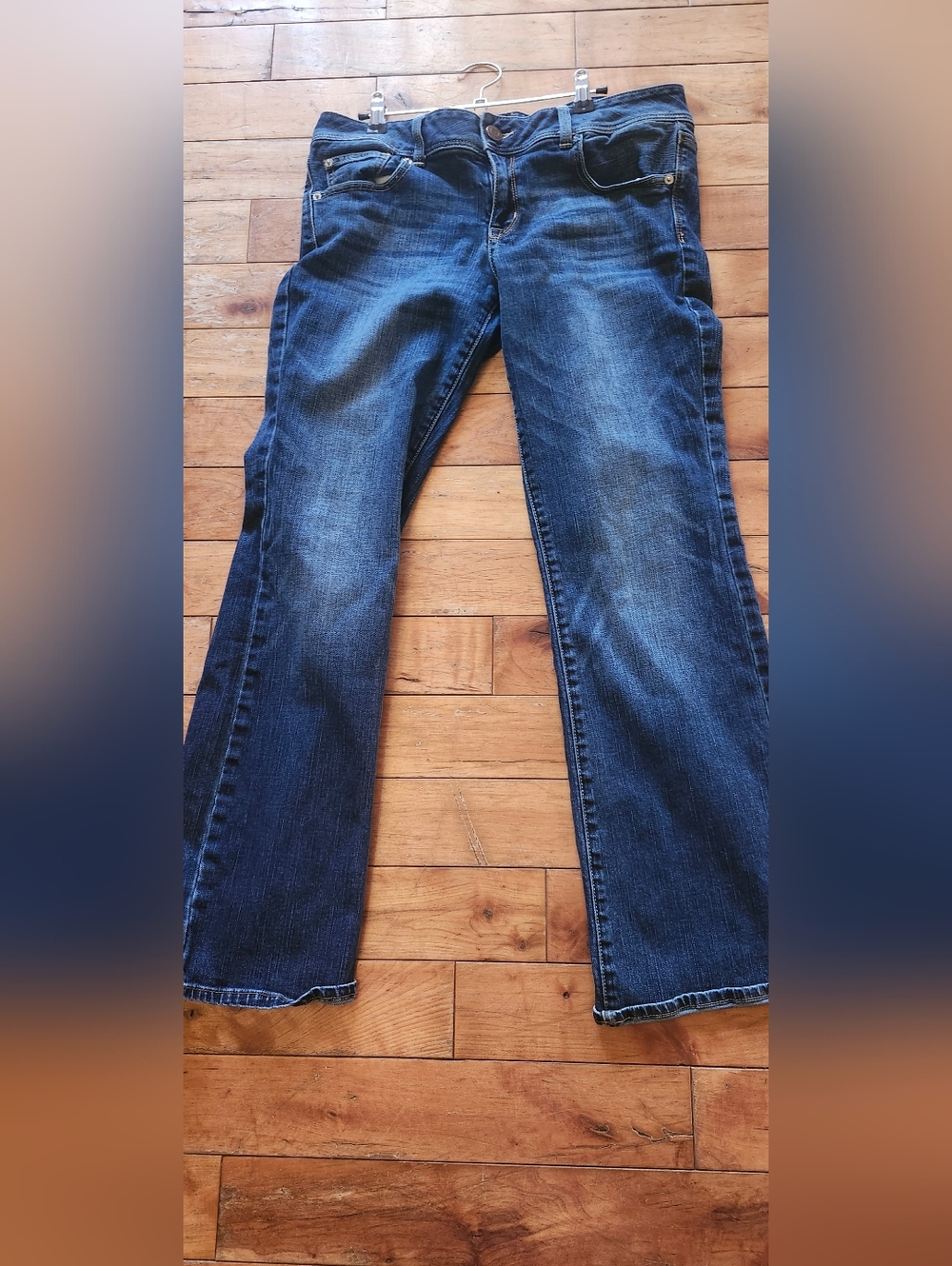American Eagle Outfitters Slim Boot Jeans in Dark Blue Wash
